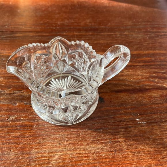 Crystal Cream Pitcher vintage - Picture 2 of 5